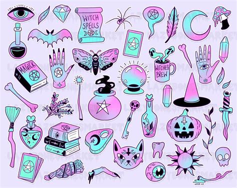 Pastel witchy tweets and posts